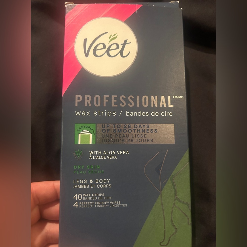 NIB Professional Wax Strips & 8 perfectfinish wipes 2 boxes of strips& wipes